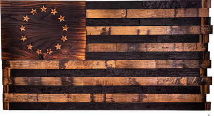 Classic Betsy Ross Half Barrel (37"x19")