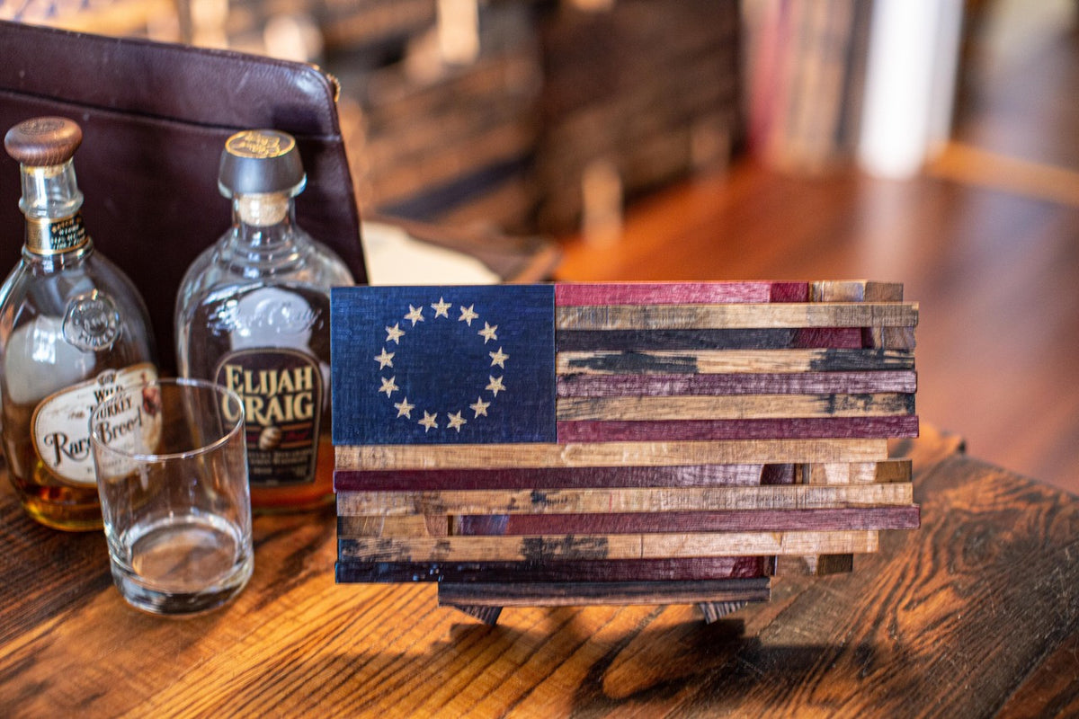 Old Glory Betsy Ross Cask (12"x6")