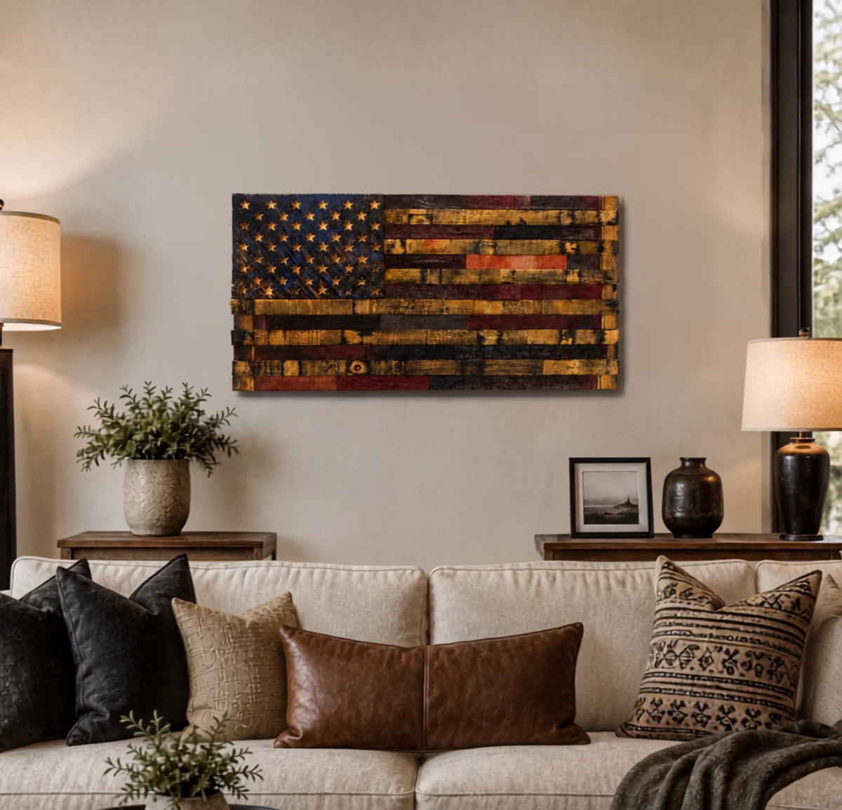 Old Glory Half Barrel (37" x 19.5")