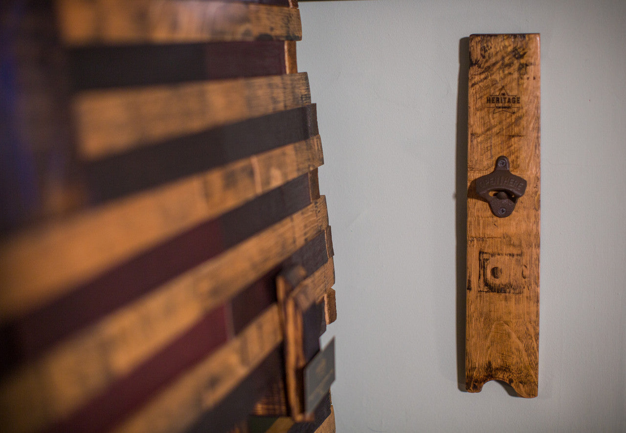 Barrel Stave Bottle Opener - Wall-Mount