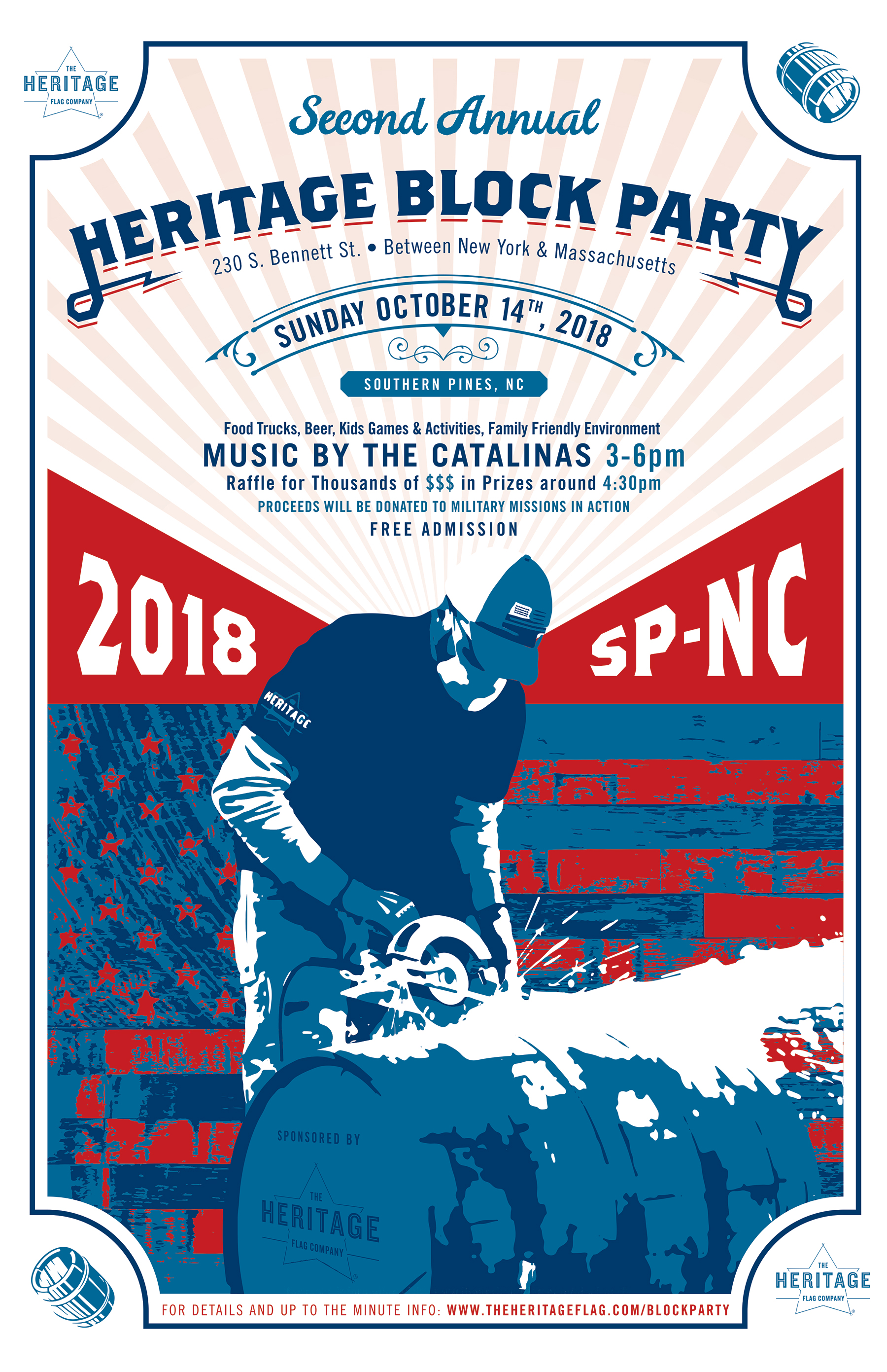Poster promoting the 2018 Second Annual Block Party